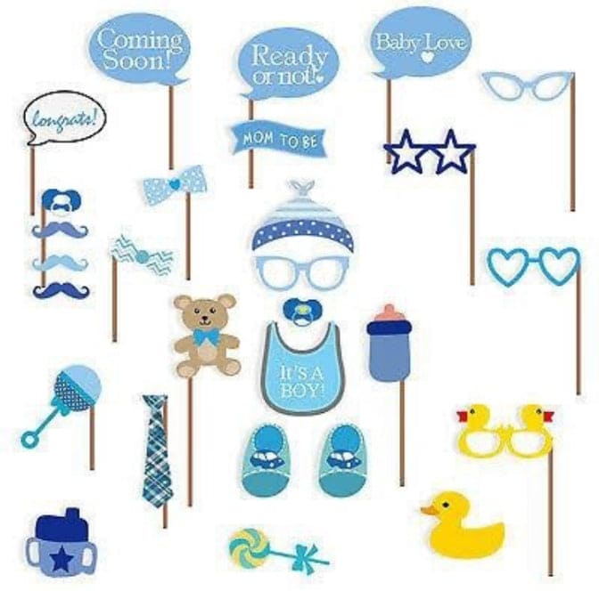 22 Pcs Photo Booth Props Boy Little Duck, Baby Shower Photo Booth props, Baby Shower Decorations 22 Pcs Photo Booth Props Boy Little Duck, Baby Shower Photo Booth props, Baby Shower Decorations